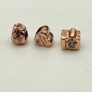 PANDORA Rosegold CHOICE of One of 3! Asian Money Bag, Camera, or Best Friends”